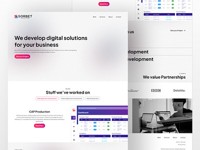 Sorbet Solutions - IT & Digital Solutions Website clean design company brandig company web design digital solution figma fresh look design it solution ui ui design uiux design ux design website