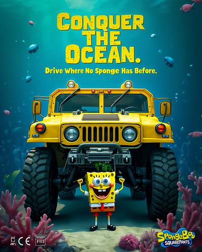 Hummer H1 x SpongeBob SquarePants – "Military Bikini Bottom Edit