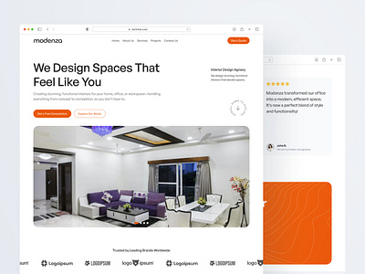 Modenza – Interior Design Company Website custom furniture design furniture design website furniture website interior design company website interior design services interior design website minimalist web design website ui ux design
