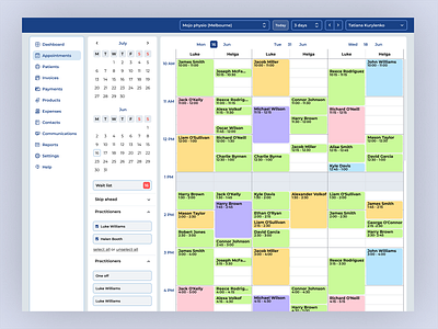 Calendar List appointment list calendar list corporate identity crm design graphic design interface ui назад layout