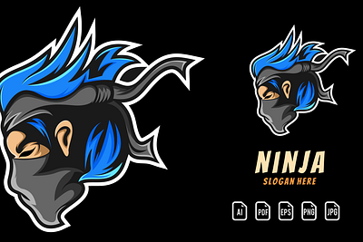 Ninja Mascot Logo branding design icon illustration logo logo design logotype vector