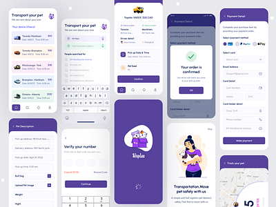 Pet Transport App Design app app design booking delivery app design mobile app moving pet product design shifting shiftingservice size transportation mobile app design trucks ui uiux uiux designer userinterface ux vans