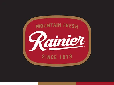 Rainier - Since 1878 Badge apparel badge beer branding design fresh illustration mountain ocean outdoors rainier river vector waves