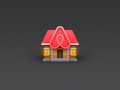 Airbnb Icon airbnb building house mac icon macos icon osx icon operating system icon os icon realistic icon app icon rent residential sandor skeu icon skeuomorph icon skeuomorphism icon user interface icon ui icon gui villa mansion