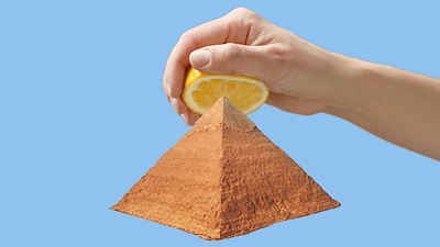 pyramid scheme. get well soon graphic art graphic design health healthy lemon pyramid surreal surreal art surrealism