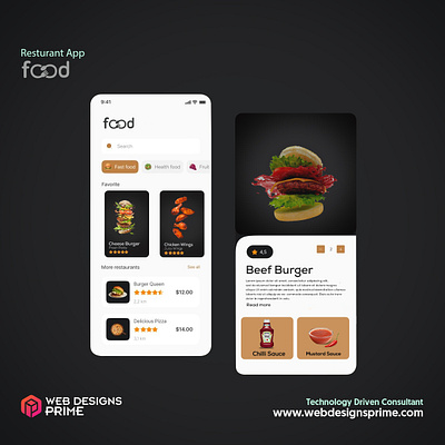 Resturant App app appdesign appdeveloper appdevelopment designideas food resturantapp uidesign uxdesign webdesignsprime