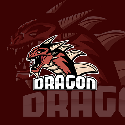 ESPORT LOGO DRAGON branding creative design draw esport graphic design logo vector