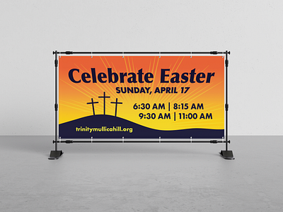 Easter Church Banner Design adobe illustrator banner banner design design easter design graphic design illustration print design typography vector