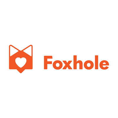 Foxhole logo w/ text art brand branding design illustration illustrator logo vector