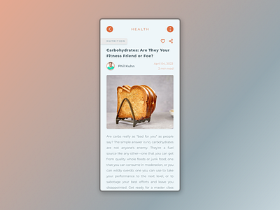 Daily UI #035 - Blog Post 035 app app design appdesign article blog blogpost dailyui design figma health post ui ux