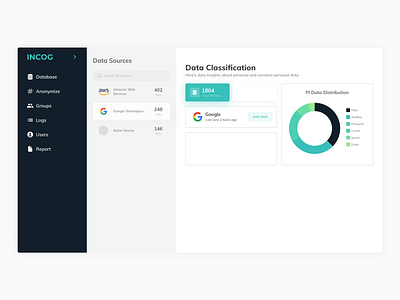 Data Classification Dashboard UI dashboard data data analysis design security ui ux