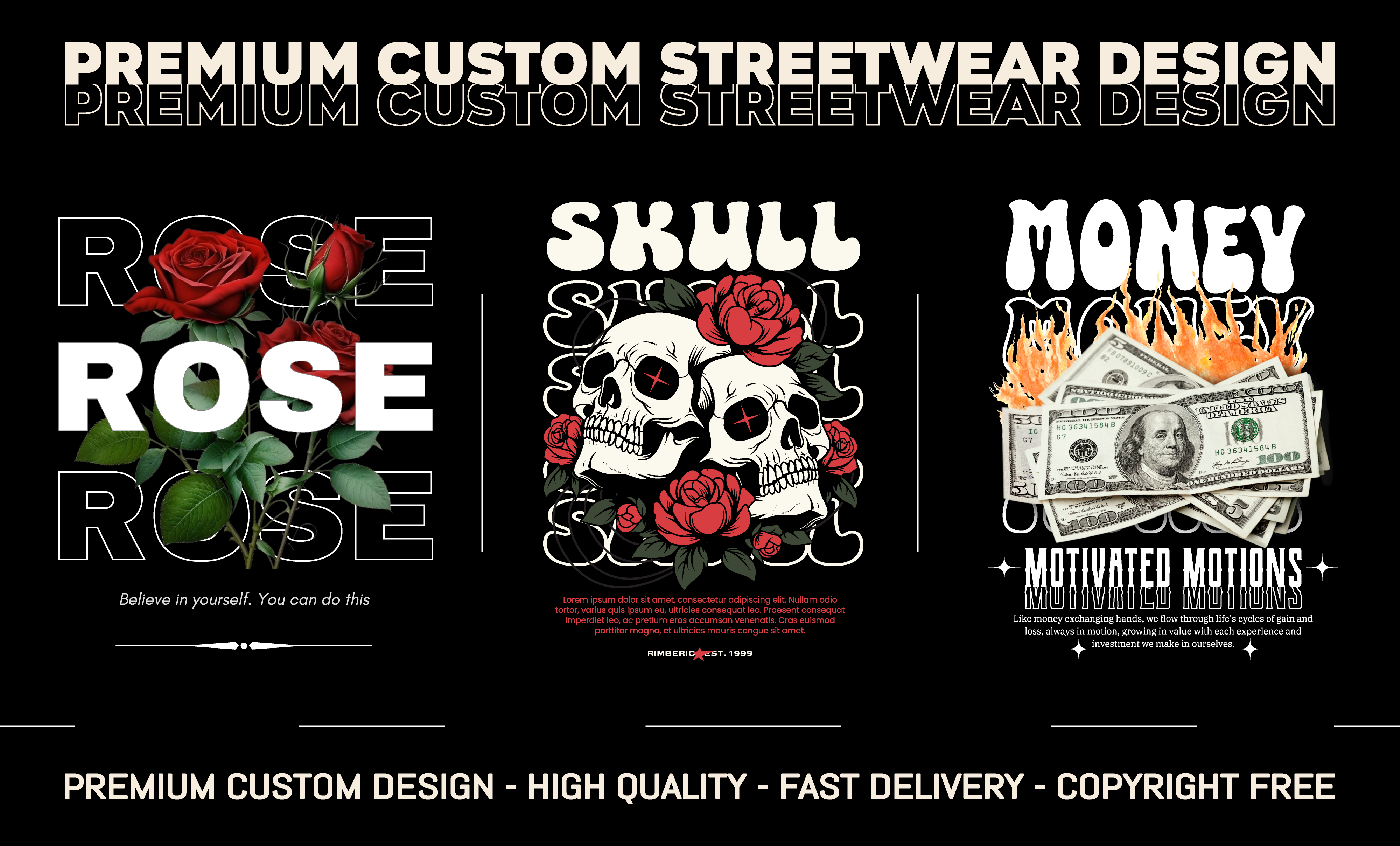 Example of Custom Streetwear T Shirt Design