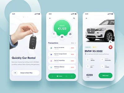 Car Sharing App app auto brand car carsharing design favourite figma ios minimal mobile popular trend ui ux uxui