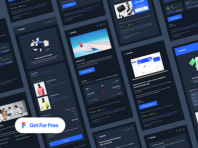 Notable - Email Template Design - Free dark mode design email email design email template free freebie freebies gmail ios mobile onboarding template transaction ui ui8 uidesign uikit ux
