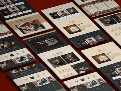 Coffe Template Homepage - Figma UI Web Template Design design ui ux web