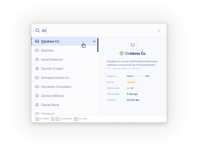 Global search from a command line command line design global search graphic design search search modal shortcut ui