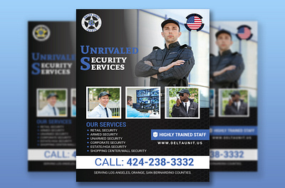 Security Service Flyer | DELTA UNIT IN US | Nasir Ahmed NurNabi advertise flyer design flyer design graphic design poster design promotion flyer design