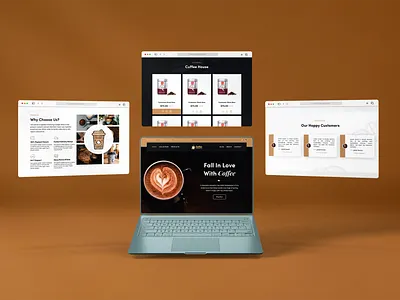 Coffee Template - UI Figma Template branding design typography ui ux web