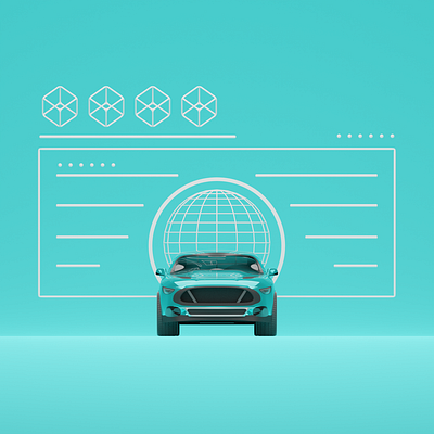 Blue UI Car 3d 3d illustration abstract animation branding car design graphic design icon illustration infographic infographics logo motion graphics ui uiux ux vector web website