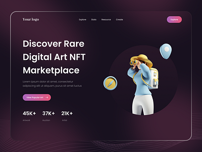 NFT Web Template design illustration ios design jannatul shourov logo minimal mobile app mobile app design nft app nft mobile app nft web template thedsquad ui ui design ui ux design ux web design web template