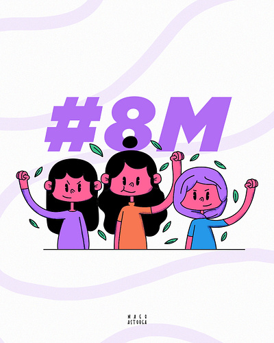 8M girl illustration illustrator vector wacom