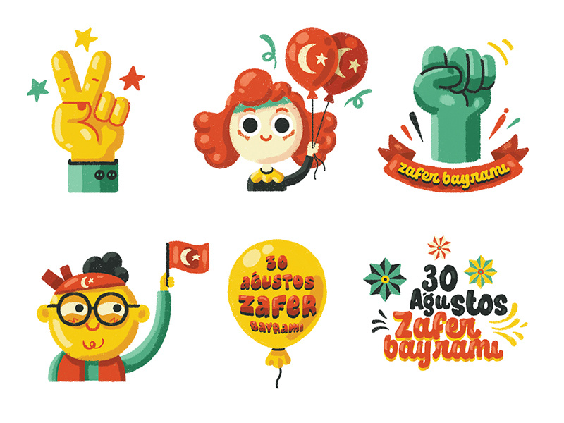 Example of Vector Stickers & Web Illustrations