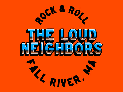 The Loud Neighbors 80s band logo branding design graphic design illustration logo rock and roll vector