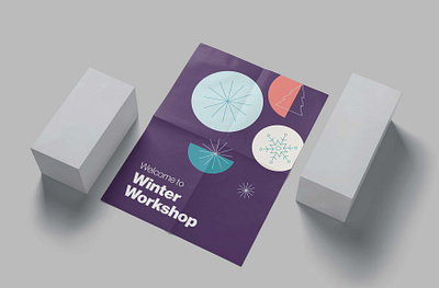 Winter Workshop Poster branding design flat graphic design illustration marketing vector