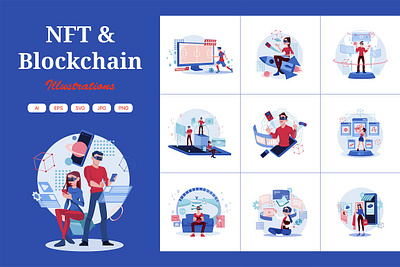 M386_NFT & Blockchain Illustrations 3d animation app branding design graphic design illustration logo motion graphics ui vector