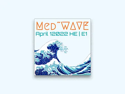 ”Med~WAVE” Podcast album branding cover graphic design illustration medway podcast sea waters wave waves