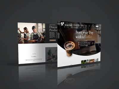 Cofee shop graphic design landing page design ui