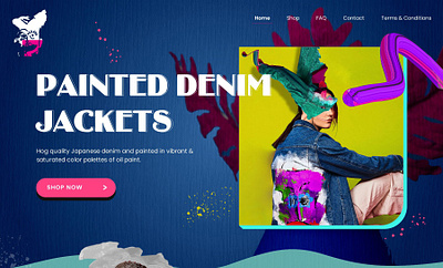 Ezrak - Colorful E-commerce prioritizing creativity and individu abstract adobe illustrator cc adobe photoshop cc adobe xd animation branding denim design e commerce garment graphic design jackets motion graphics oil painting shopify ui ux web design wordpress theme design