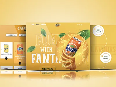 Fanta Website Mockup Design branding creative creativemockup design graphic design illustration iota logo uiux