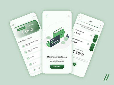 Taxes App animation app dashboard design finance illustration interface investment mobile mobile app mobileui motion onboarding tax app tax refund ui uiux ux