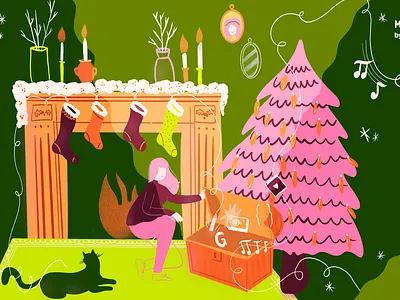 Christmas Heart always amazing illustration best illustrator branding business illustration custom illustration design drawing event illustration fiverr fiverr seller flat illustration graphic design illustration logo original illustrator