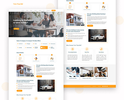 Trim That Bill branding design graphic design illustration landing landingpage logo typography ui ui kit design ux vector webdesign websitedesign