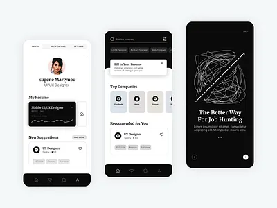 Job Listing - Daily Ui 050 daily ui design flat job listing minimal ui