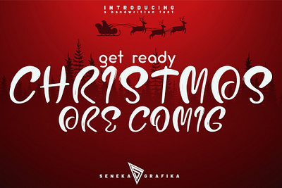 Christmas Are Coming Font branding font chirstmas font design design font display font font holiday font illustration logo logo font modern font new year font typeface