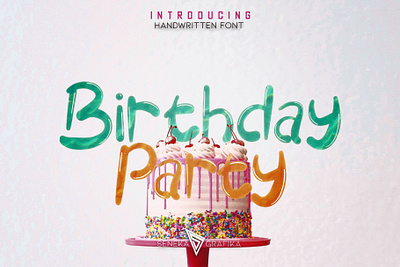 Birthday Party Font birthday birthday font branding font design design font display font font illustration logo logo font modern font typeface