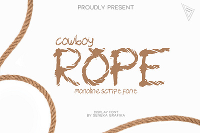 Cowboy Rope Font branding font cowboy font design design font display font font illustration logo logo font modern font typeface vintage font wild west font