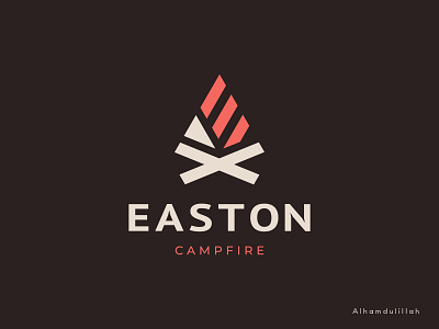 Easton Campfire Logo 2 letter logo design 3d monogram logo badge logo 99designs badge logo inspirations badgedesign bonfire branding business logo camp logo campfire logo campfire logo 99designs e fire logo e monogram letter e campfire logo monogram logo for school mountain logo outdoor logo rimongraphics tent vintage logo