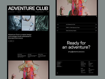 ADVENTURE CLUB — Agency Site adventure adventureclub agency amsterdam branding club design editorial fashion homepage interface magazine minimal portfolio studio typography ui web webdesign website