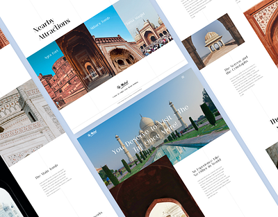 Tourism Website Design - Taj Mahal design india landign page travel uidesign website website design