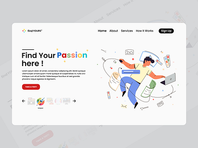 "findYOURS" Landing Page branding browser design desktop figma graphic design landing page ui web web design website design