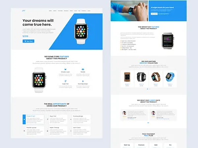 Blue - One Page WordPress app app landing landing page marketing one page online marketing product landing product landing page product launch page responsive rtl single page single product webdesign website wordpress