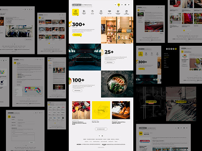 City Center illustration typography ui ux web design