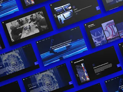 WIcreations Realities animation black blue bold dark event gsap motion graphics typography ui ux video web website