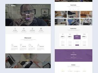 Bobby - Onepage WordPress Theme bootstrap business clean designer portfolio freelance freelance portfolio one page parallax personal personal portfolio personal theme portfolio responsive rtl webdesign website wordpress