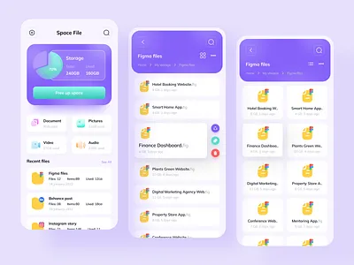 File Manager App cloud storage file app file manager file manager app minimalist modern ui uidesign uiux user interface userinterface