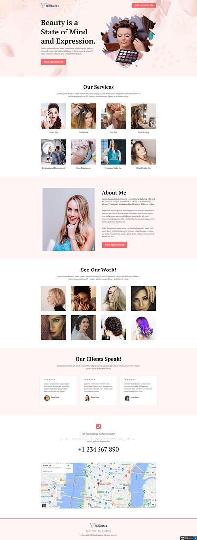 Beauty and Salon branding fashion make up hairsolutions il skin treatment ui website design wellness